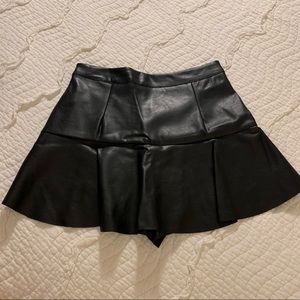 Vestique Faux Leather Mini Skirt